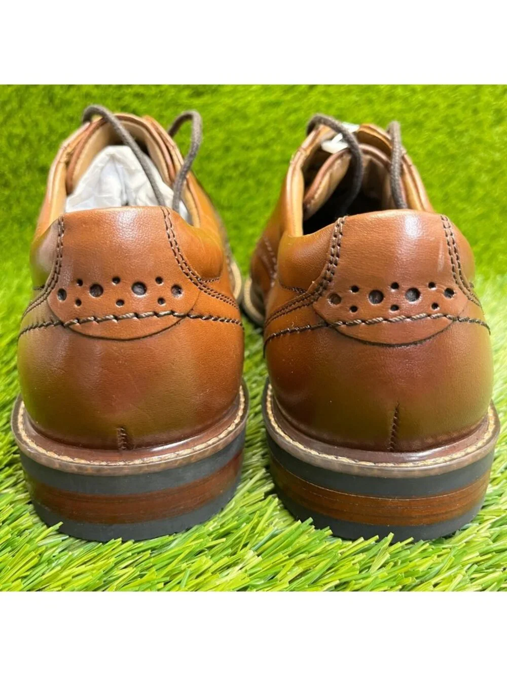Nunn Bush Westfield Mens Size 9.5 Brown Classic Cap Toe Oxford Dress Shoes